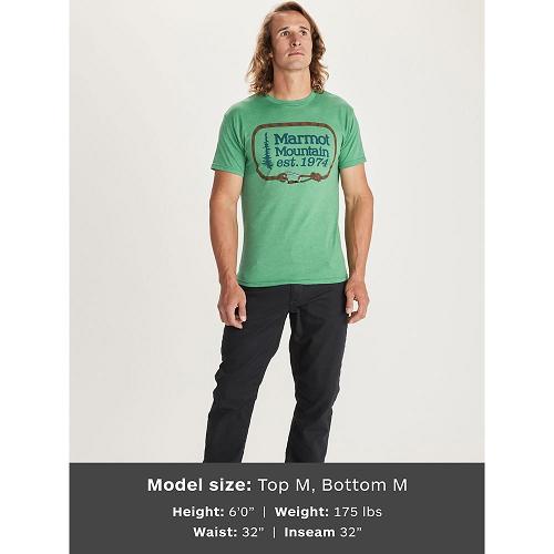 Marmot Ascender Clothes - Mens T-Shirts Green CA3480175 Canada